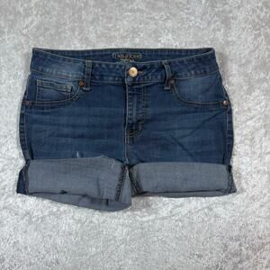 Maurices Hi-Rise Dark Blue Denim Shorts